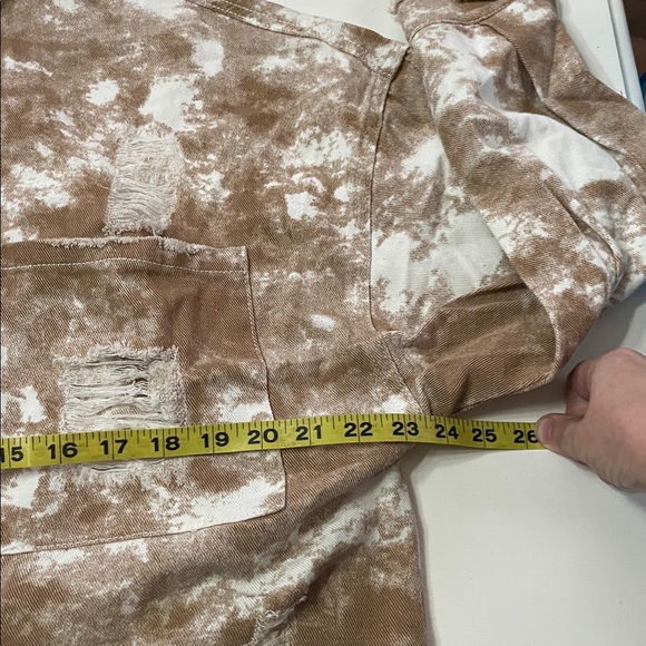 POL tie dye distressed shacket size small - Picture 6 of 7